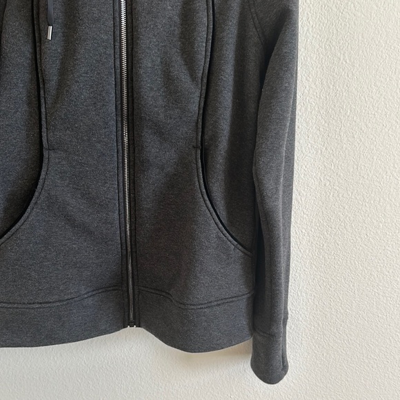 Lululemon Plush Scuba Charcoal Gray Zip-Up Hoodie - Picture 2 of 7